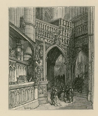 Interior of Westminster Abbey by Gustave Dore